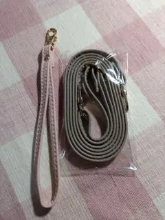 スマホショルダーストラップ ピンク 約80〜140cm調節可能