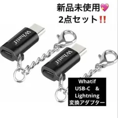 新品❤️2点セット✨Whatif USB-C & Lightning 変換アダプタ