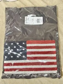 FUN アメリカ国旗刺繍 黒 Tシャツ