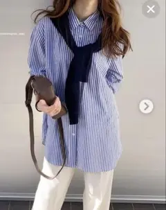 ストライプ長袖シャツ
