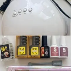 ネイル工房ジェルネイル一式【LEDライト　ネイル　ペロリン　筆　磁石など】のサムネイル