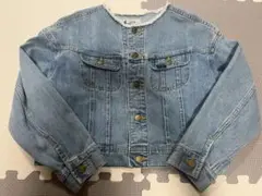 Lee ノーカラーデニムジャケット　美品