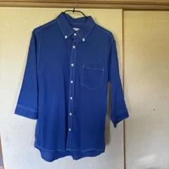 glory crew 七分袖シャツ L 青のサムネイル