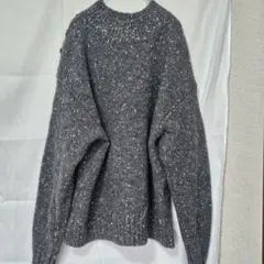 レディース [LL] トップス ニットセーター ダークグレー かわいい 古着