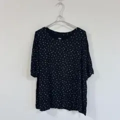 【2XL】Jenni Intimates 星と月柄Tシャツ オーバーサイズ 黒色のサムネイル