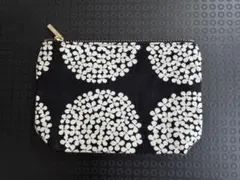 【未使用品】ハンドメイド マチ付き ミニポーチ　北欧　あじさい柄