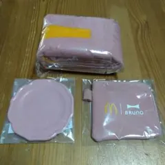 マクドナルド福袋2024 ブルーノ3点セット(ピンク)