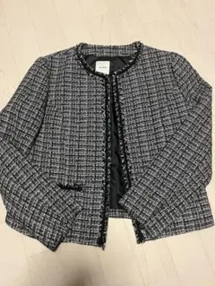 ノーカラーツイードジャケット サイズ3