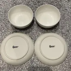 CENTURY ホワイト皿とオマケのボウルセット 4個