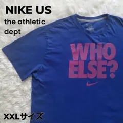 【NIKE】ナイキ　青ロゴプリント レギュラーフィットTシャツ半袖XXLサイズ