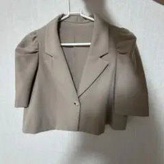 希少 完売品 TRESOR by lana ボタンラインジャケット ベージュ F