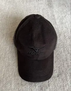 ミズノ 吸湿発熱ブレスサーモフリースイヤーマフ付きキャップ 黒 フリー