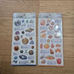 大人の図鑑シール　3D ビジュアルコレクション　2枚セット　パン編　天体編