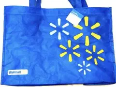 Walmart ロゴ エコバッグ 青 大容量