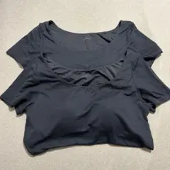 ユニクロ　エアリズムシルクブレンドリブブラTシャツ　2枚セット
