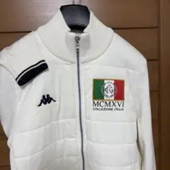 極美品サイズL/KAPPA GOLF中綿キルティングWジップニットジャケット