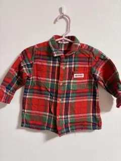 ミキハウス 長袖シャツ M チェック柄