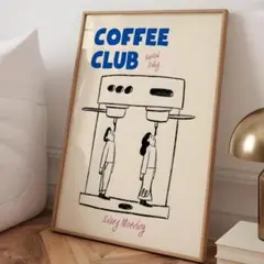 COFFEE CLUB アートポスター おしゃれ カフェ インテリアのサムネイル