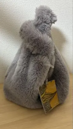 CLOUDY ファー ハンドバッグ グレー