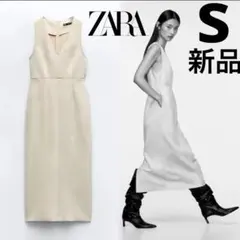 ZARAフェイクスエードジャンパースカートS