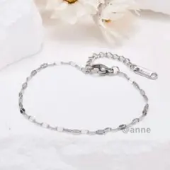 ブレスレット シルバー ペタルチェーン オシャレ 新品 サージカルステンレス