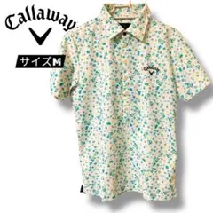 キャロウェイCallaway 花柄 ゴルフ半袖ポロシャツ M
