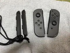 Nintendo Switch ジョイコン グレー ストラップ付き ジャンク品