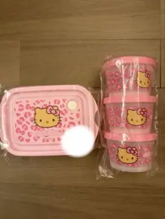 新品 未開封】日焼けキティ ヒョウ柄 保存容器 5点セット - メルカリ