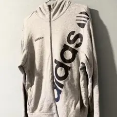 adidas ラメ入り　プルオーバーパーカー L