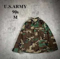 90s U.S. ARMY（M）BDUジャケット＊米軍実物＊ウッドランドカモ