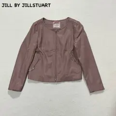 t1873 【ジルバイジルスチュアート】　フェイクレザージャケット　ライダース