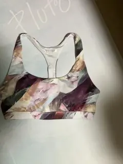 マーブル模様 スポーツブラ クロスバックヨガ