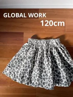 GLOBAL WORK ヒョウ柄フレアスカート 120cm