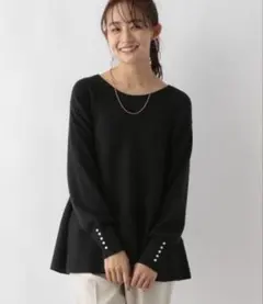 グローバルワーク　メルティパールペプラムプルオーバー 　M 新品