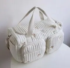 【新品未使用】マザーズバッグ ホワイト　ベア　ジェラピケ風