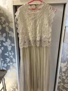 新品未使用　保管品　フォーマルドレス　ワンピース　豪華レース　Ｌサイズ