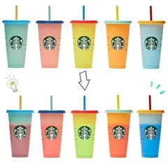 【限定】韓国スタバ ★ カラーチェンジリユーザブルカップセット