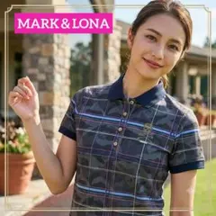 MARK＆LONA マークアンドロナ 半袖ポロ スカル ビジュ 金釦 迷彩 Мのサムネイル