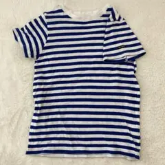 quot;use tth 青白ストライプ 半袖Tシャツ　120 130