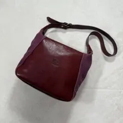 希少 IL BISONTE スエード × レザー ショルダーバッグ