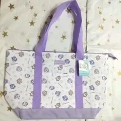 新品 ちいかわ 保冷バック ハチワレ うさぎ 保冷トートバッグ 紫 パープル