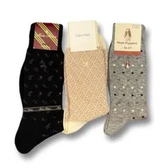 有名ブランド ビジネスソックス 3足セット（25-27cm）