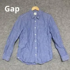 Gap OLDGap 80s 青と白のストライプ ボタンダウンシャツ 長袖