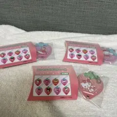 サンリオ　カスタムアクリルチャーム　いちご　3点セット