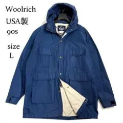 90s USA製 ウールリッチ 60/40 マウンテンパーカー ネイビー L