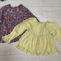 BONBON 花柄・黄色 トップス 8a ２点セット
