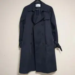 ✦値下げ中✦index ネイビー トレンチコート　М　水玉裏地　ベルト付き