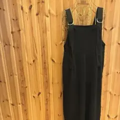 【Arista】サロペット　パンツ　ポケット付　ブラック　黒色