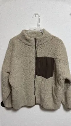 ギザギザ ボアジャケット ベージュ 美品 1〜2回着用 秋冬用
