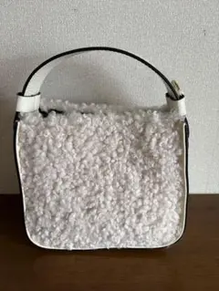 ボア ハンドバッグ ホワイト